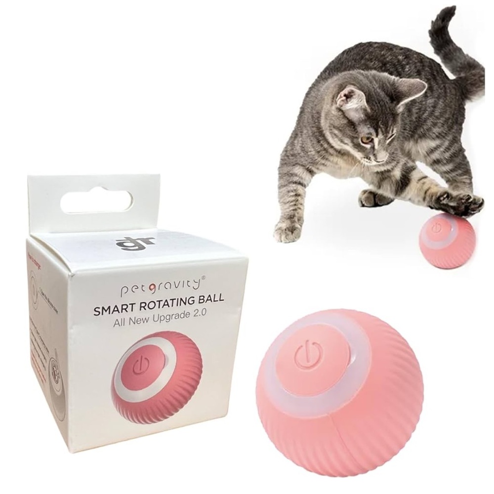 Pet Gravity Smart Rotating Ball (pink)